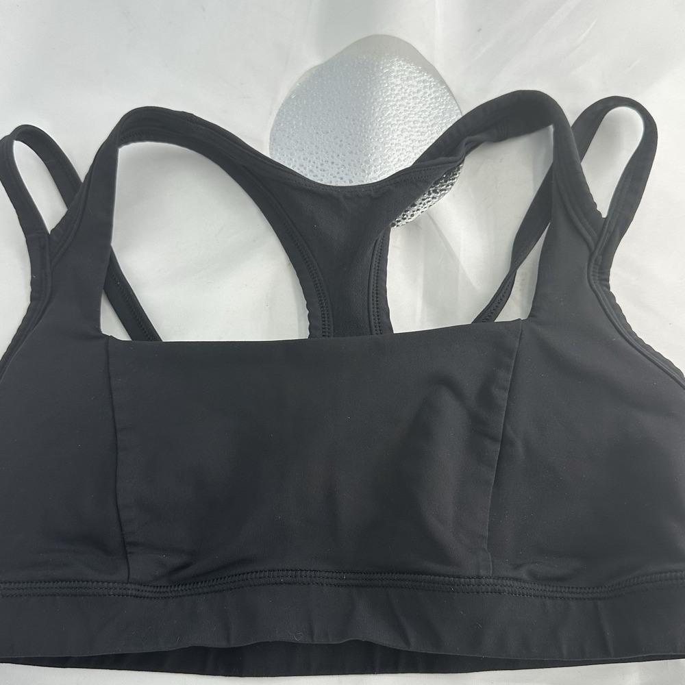 Lululemon Sports Bra Womens Black 2 Strappy Back Yoga Athletic Size XXS
